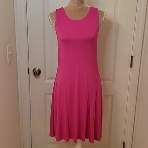 Cupio Womens Bright Pink Sleeveless Casual Summer Dress with Pockets Size S  NWT